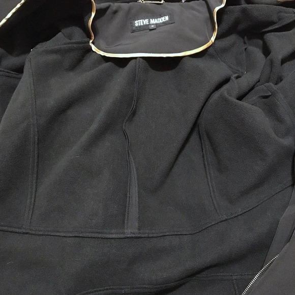 Steve Madden NWOT Black Softshell Trench Coat Women 1X - Picture 13 of 16